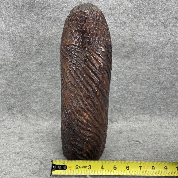 Rastafarian African Man 12.75”Carved Wood Bust Head Folk Art Jamaican Dread Head - Picture 4 of 7